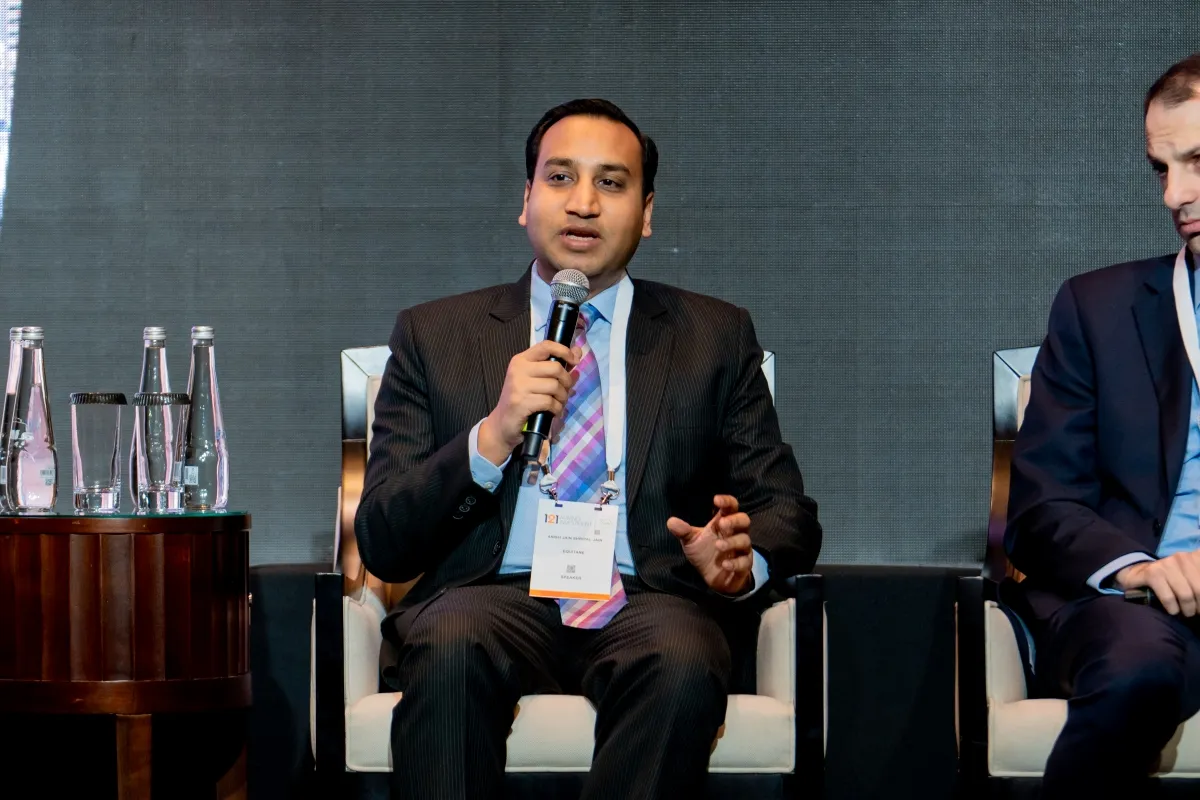 Mining industry expert speaking during a conference panel discussion
